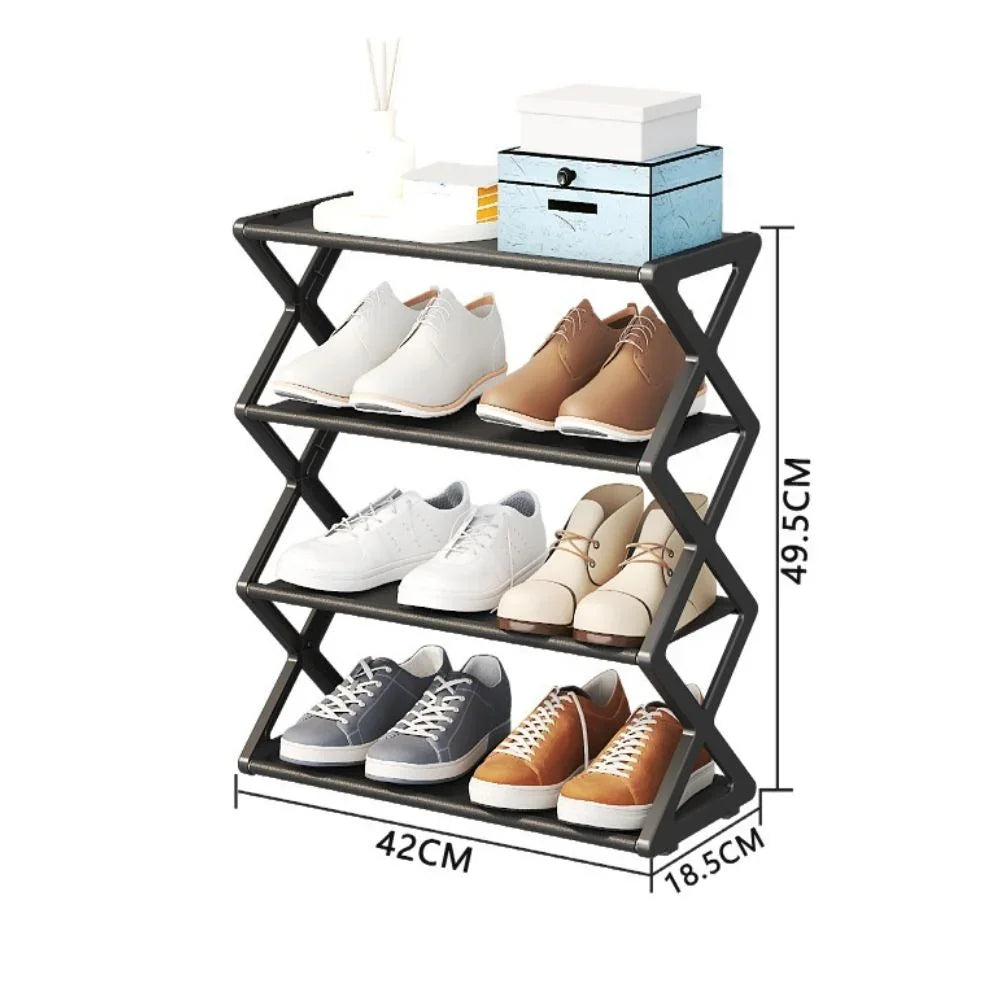 BowLift | Minimalist 4-Tier Shoe Rack – Compact, Modern & Eco-Friendly Shoe Storage Shelf