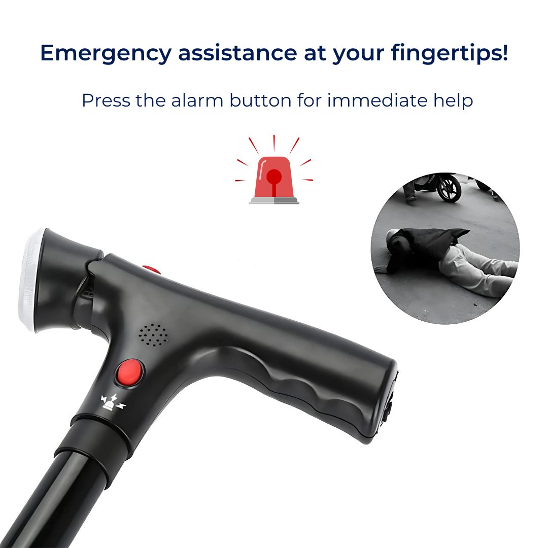 Skanto | Folding Cane - Lightweight Telescopic Walking Stick for Seniors and Travelers - Collapsible Mobility Aid for Easy Transport