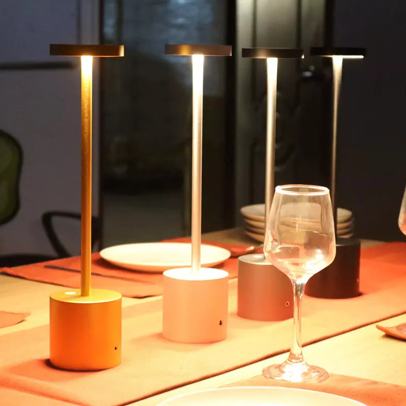 Frendorf | LumaLite Rechargeable LED Table Lamp | Wireless | Dimmable | Modern Design for Restaurants and Home