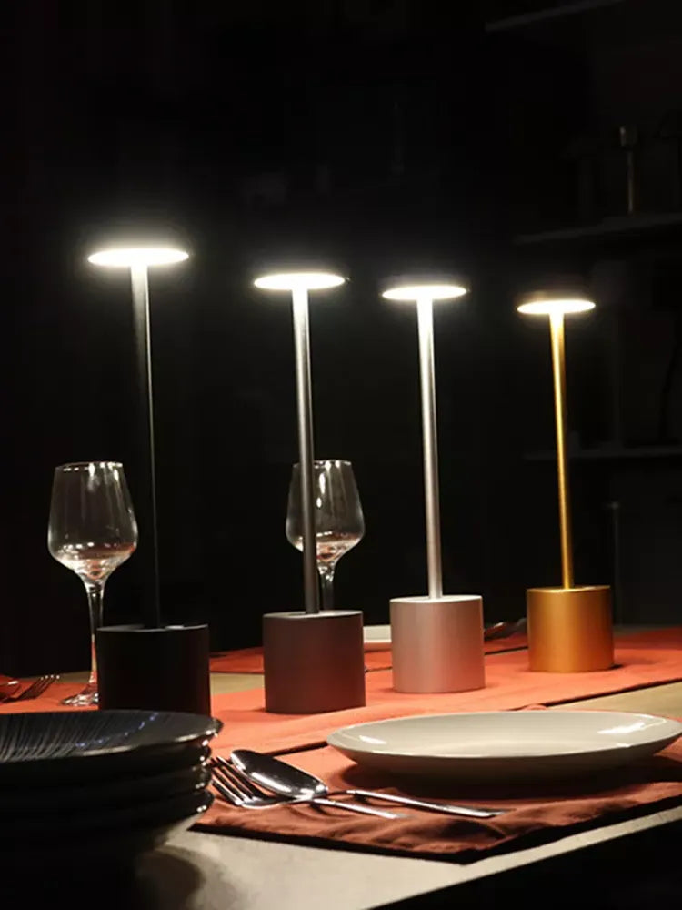 Frendorf | LumaLite Rechargeable LED Table Lamp | Wireless | Dimmable | Modern Design for Restaurants and Home