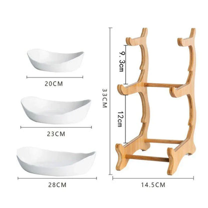 BowLift | BambuNest – Modern Bamboo Fruit Basket with Removable Trays & Multi-Tier Design