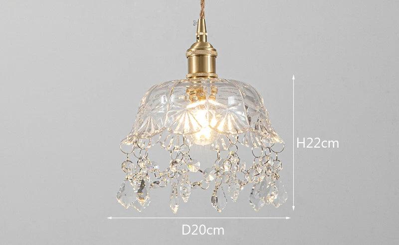 Modern Glass Pendant Light – Crystal-clear Design for Living Room & Dining Room | Karnz