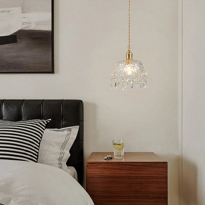Modern Glass Pendant Light – Crystal-clear Design for Living Room & Dining Room | Karnz