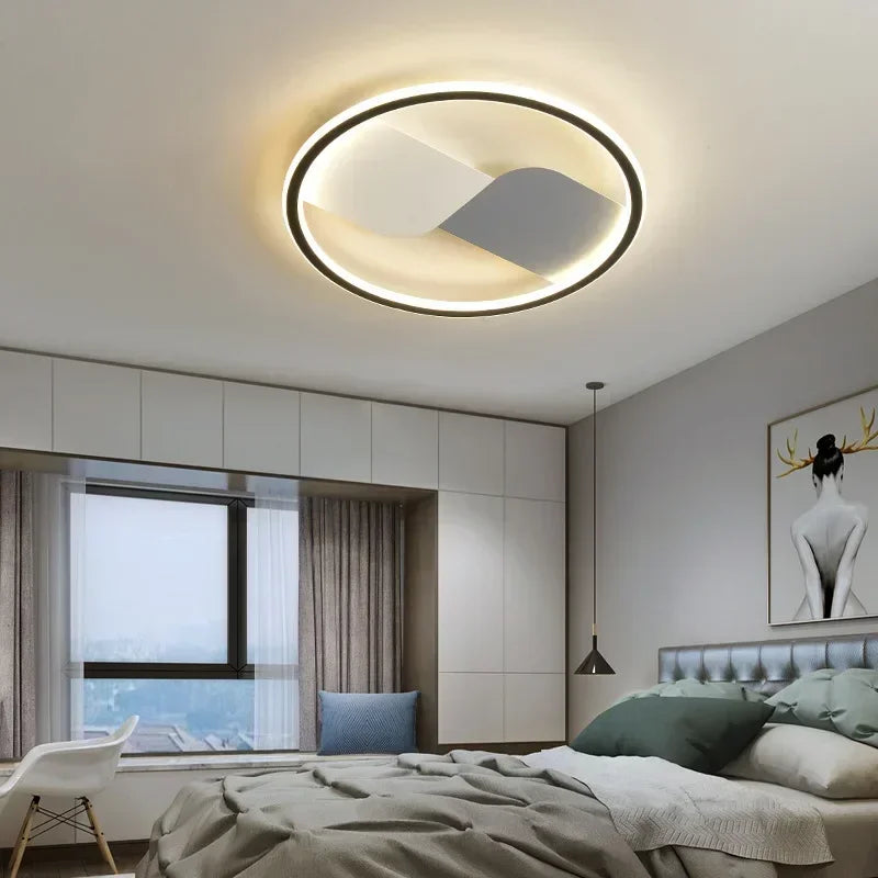Modern LED Ceiling Lamp with Round Design – Dimmable for Bedroom and Living Room | Skanto