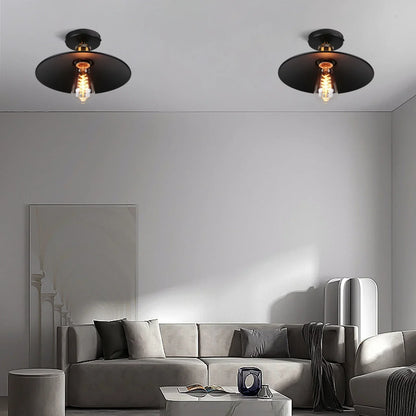 Vintage ceiling light in industrial style, metal lamp for living room or bedroom, LED-compatible | Brehn
