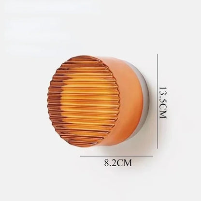 Modern Round LED Glass Wall Light – Wall Lamp for Living Room, Hallway, Bedroom and Bathroom | Karnz