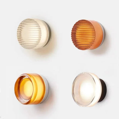 Modern Round LED Glass Wall Light – Wall Lamp for Living Room, Hallway, Bedroom and Bathroom | Karnz