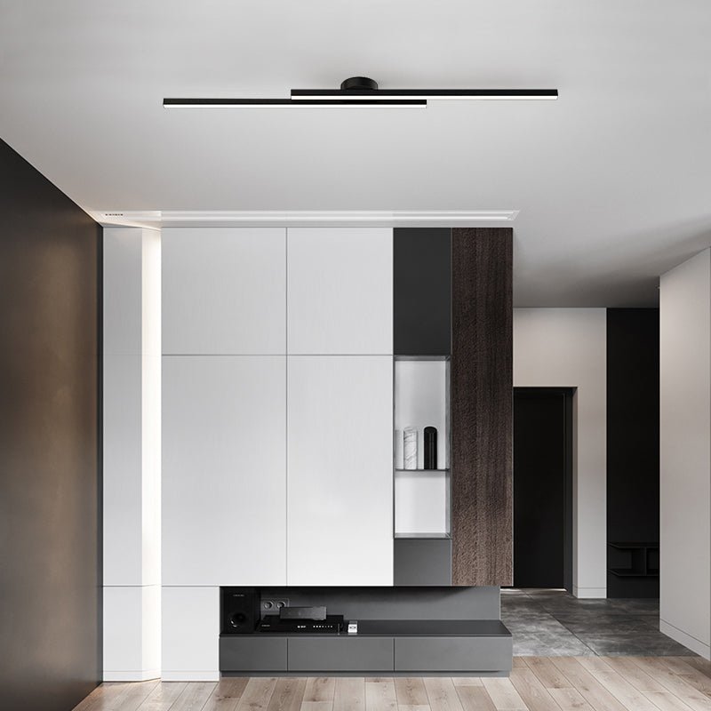 Skanto | Modern Aluminum Semi Flush Mount LED Ceiling Light | Minimalist Design for Living Room, Bedroom & Hallway