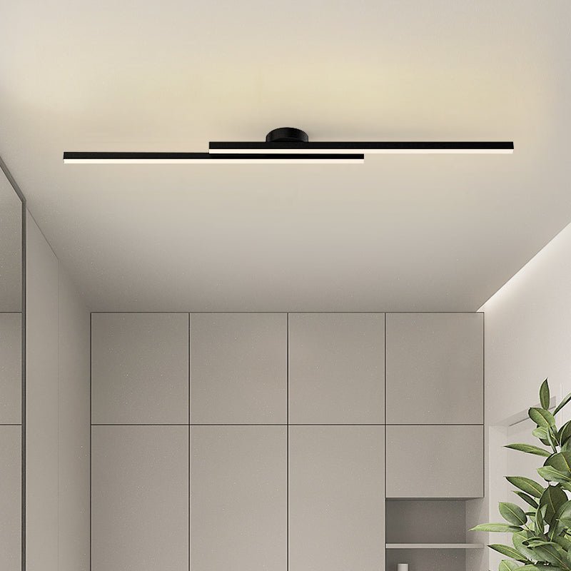 Skanto | Modern Aluminum Semi Flush Mount LED Ceiling Light | Minimalist Design for Living Room, Bedroom & Hallway