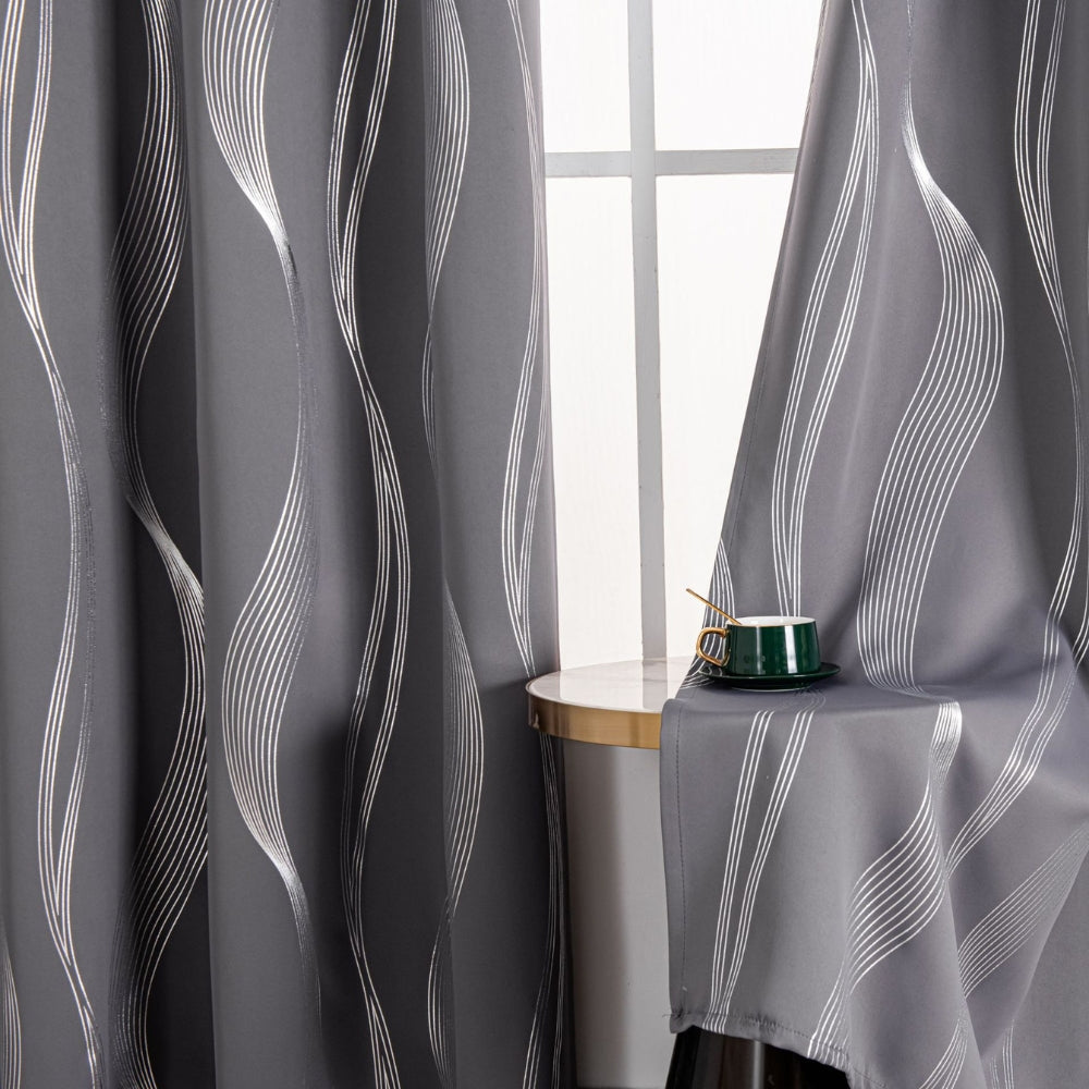 BowLift | Modern Wave Pattern Blackout Curtain