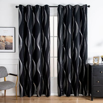 BowLift | Modern Wave Pattern Blackout Curtain