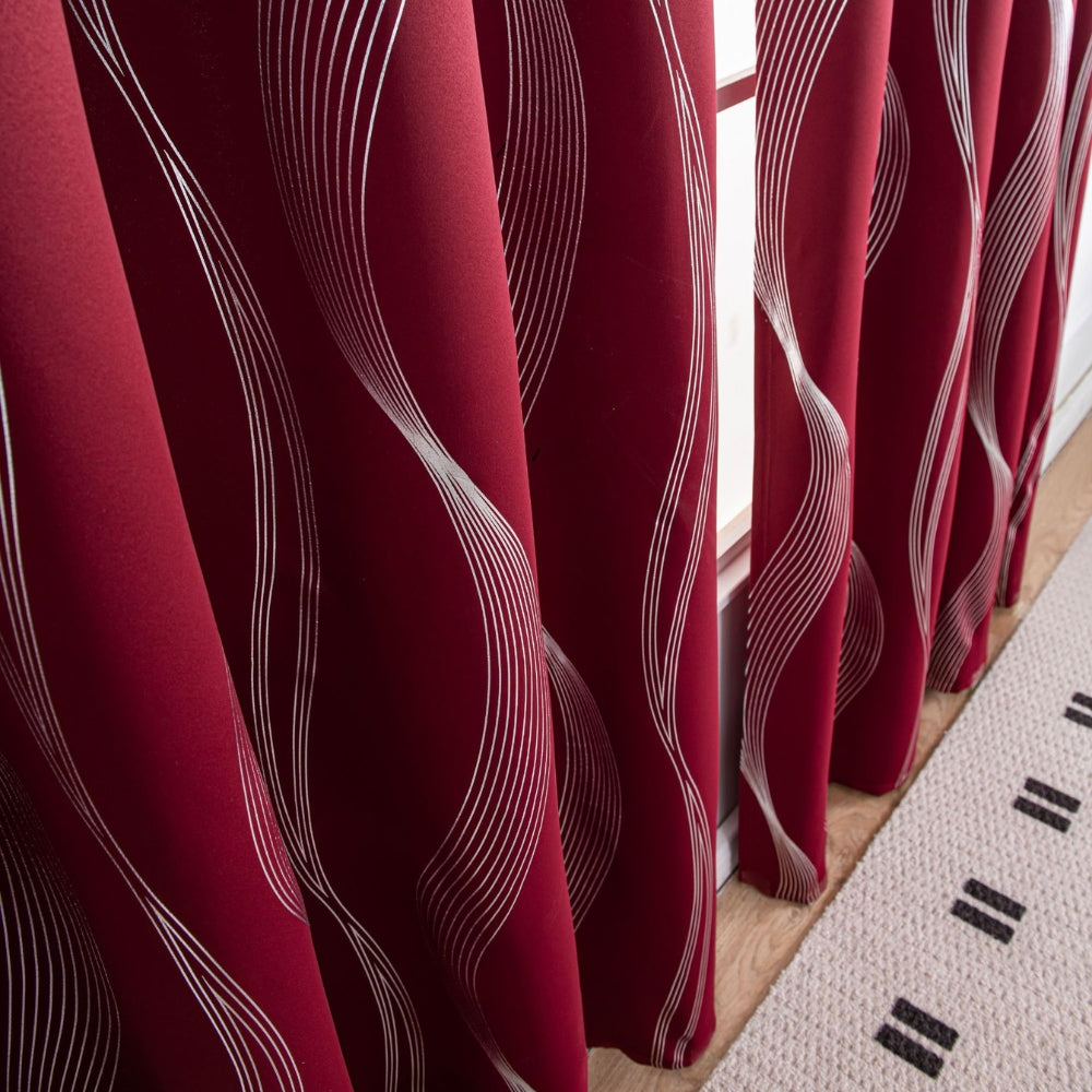 BowLift | Modern Wave Pattern Blackout Curtain
