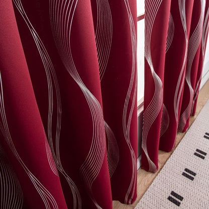 BowLift | Modern Wave Pattern Blackout Curtain