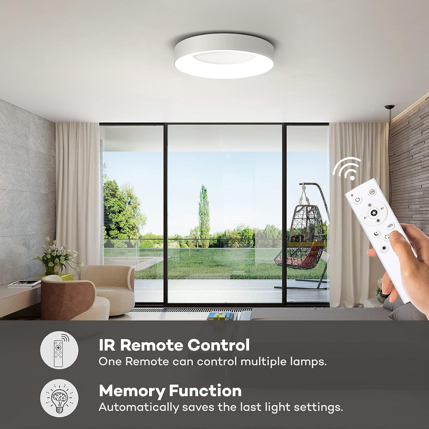 Minimalist LED Flush Mount Ceiling Light