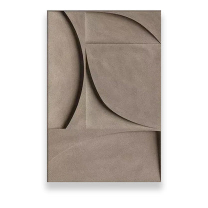 Modern Minimalist Flat Geometric Lines Wall Art Fine Art Canvas Prints Retro Brown Abstract Pictures For The Living Room Contemporary Interior Design Decor | Karnz