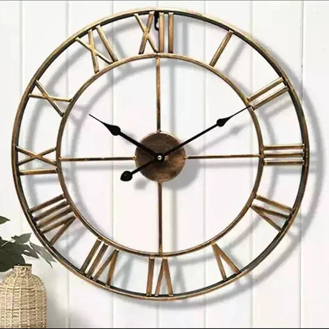 RetroRoman - Metal Majesty Clock