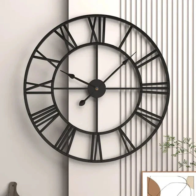RetroRoman - Metal Majesty Clock