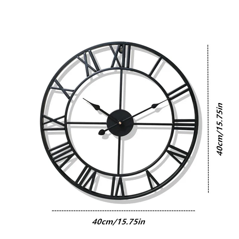 RetroRoman - Metal Majesty Clock
