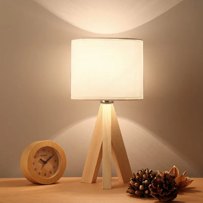 Skanto | Wood Opaline - Modern Wood Tripod Table Lamp