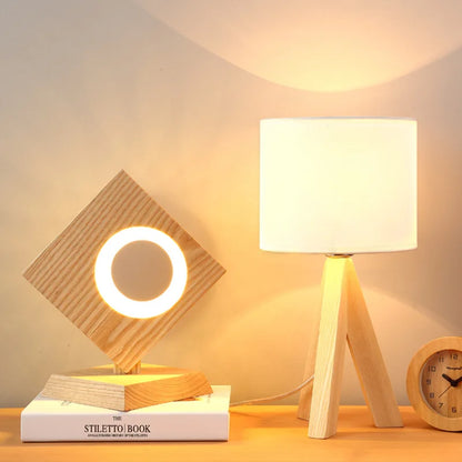Skanto | Wood Opaline - Modern Wood Tripod Table Lamp