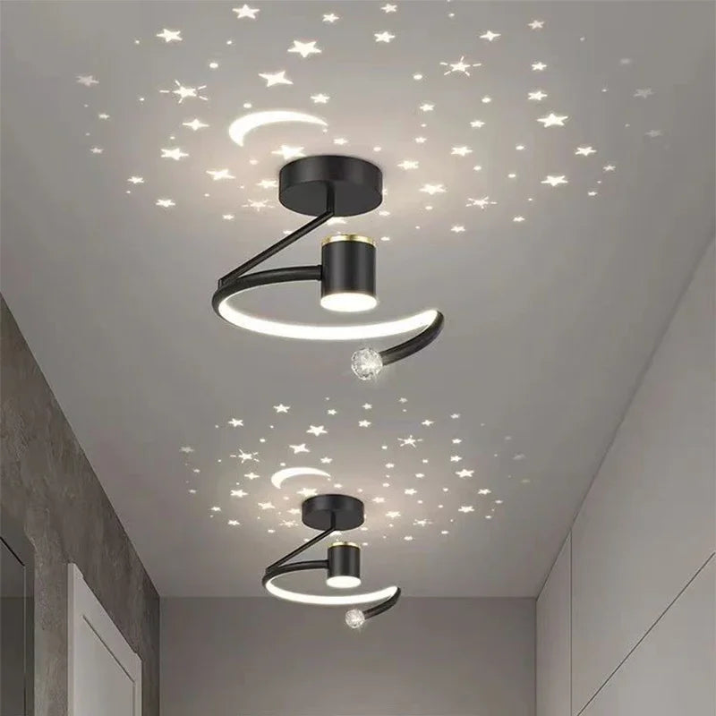 LED Starry Sky Ceiling Lamp – Modern Crystal Chandelier Design for Kids' Room and Living Room | Skanto