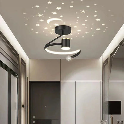 LED Starry Sky Ceiling Lamp – Modern Crystal Chandelier Design for Kids' Room and Living Room | Skanto