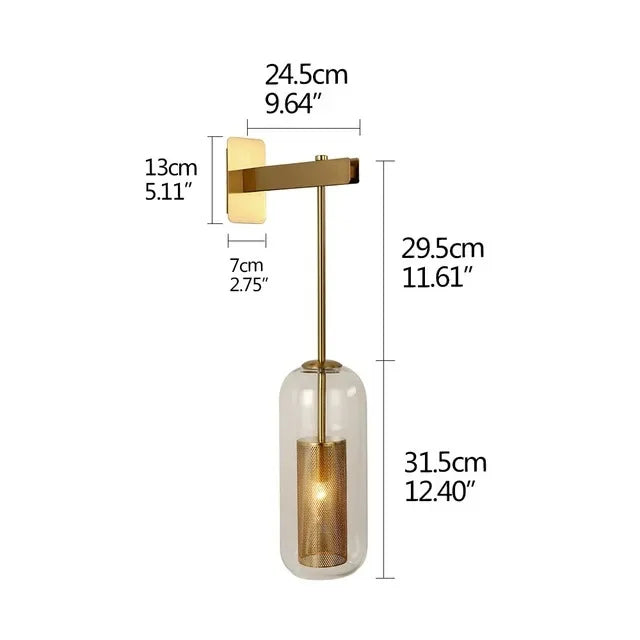 Modern LED Wall Light with Glass Cover for Bedroom and Living Room | Bowlift