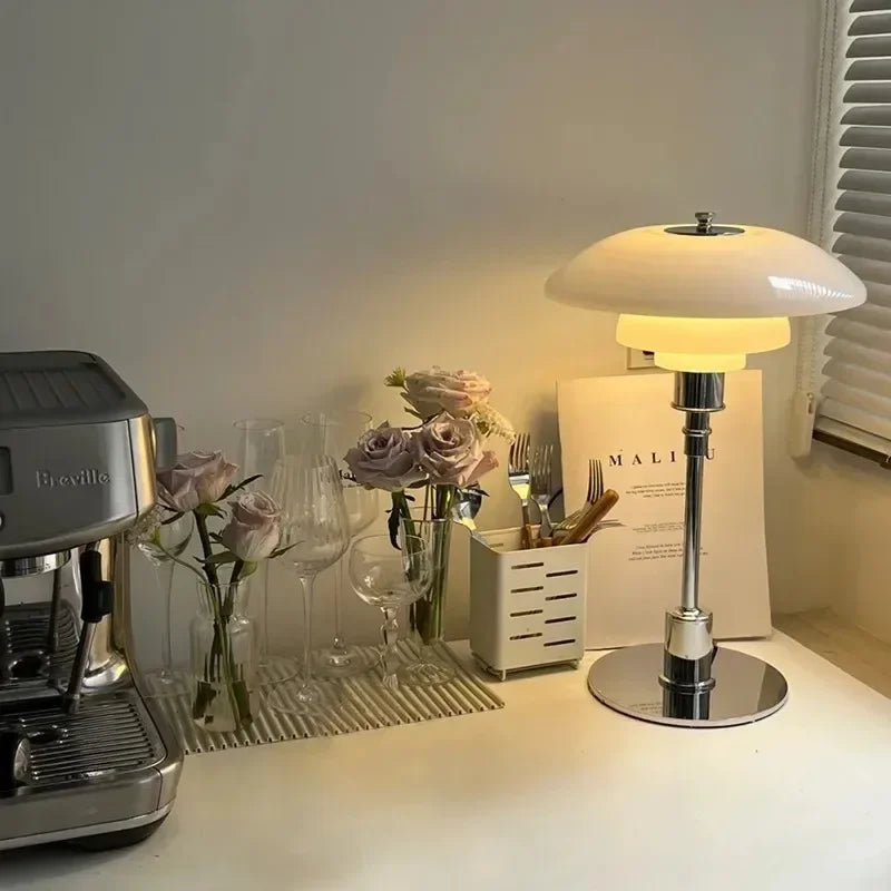 Nordic Glass Table Lamp – Minimalist LED Light for Home | Skanto