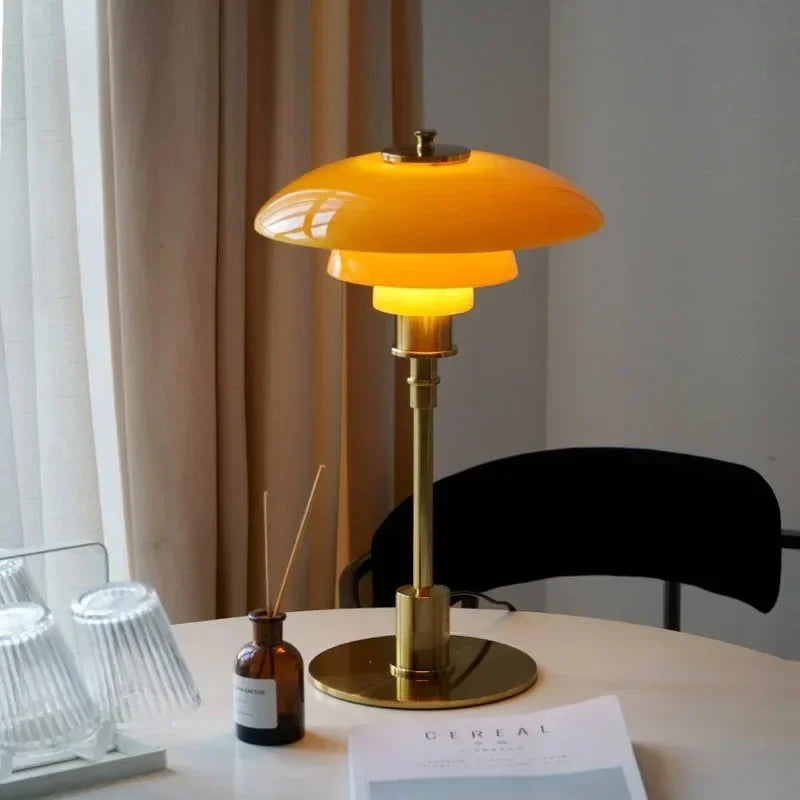 Nordic Glass Table Lamp – Minimalist LED Light for Home | Skanto