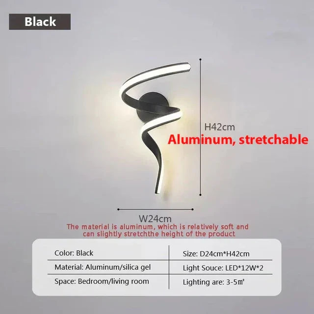 BowLift | SpiralGlow - Spiral LED Wall Lights