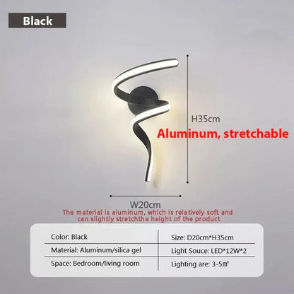 BowLift | SpiralGlow - Spiral LED Wall Lights