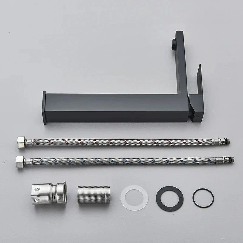 Skanto | Modern Black-Silver Faucet - for a Luxury Bathtub Experience