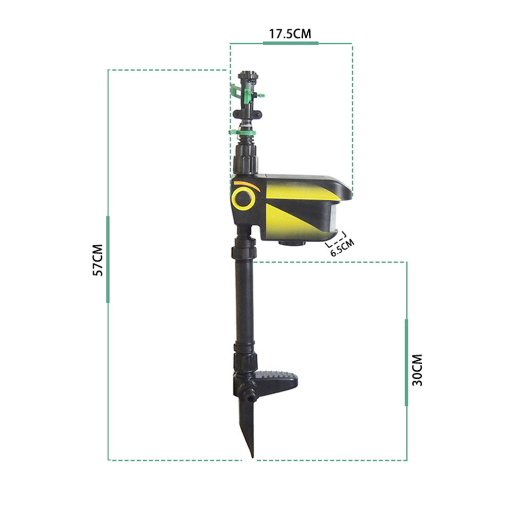 BowLift | Motion Activated Deer Repellent Sprinkler - Solar Powered Animal Deterrent for Gardens & Lawns
