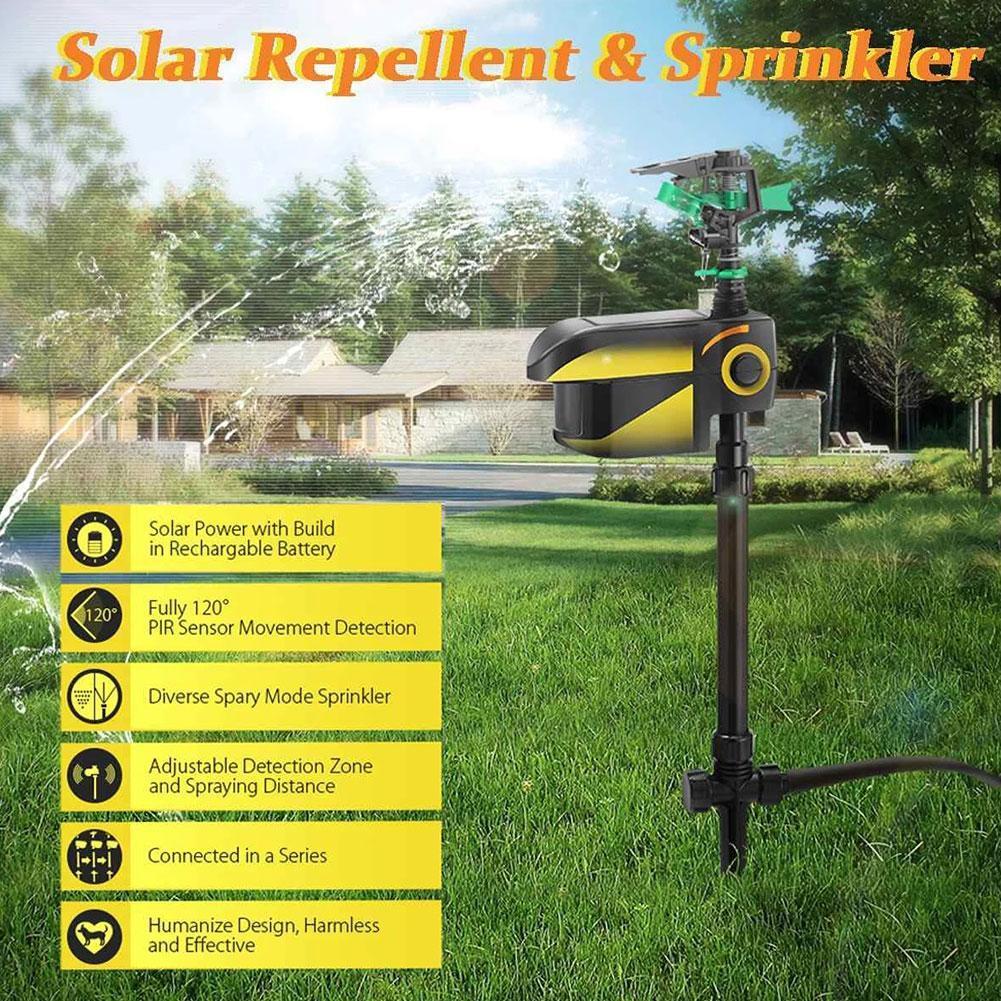 BowLift | Motion Activated Deer Repellent Sprinkler - Solar Powered Animal Deterrent for Gardens & Lawns