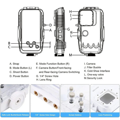 40 Meter Sealed Waterproof iPhone Case