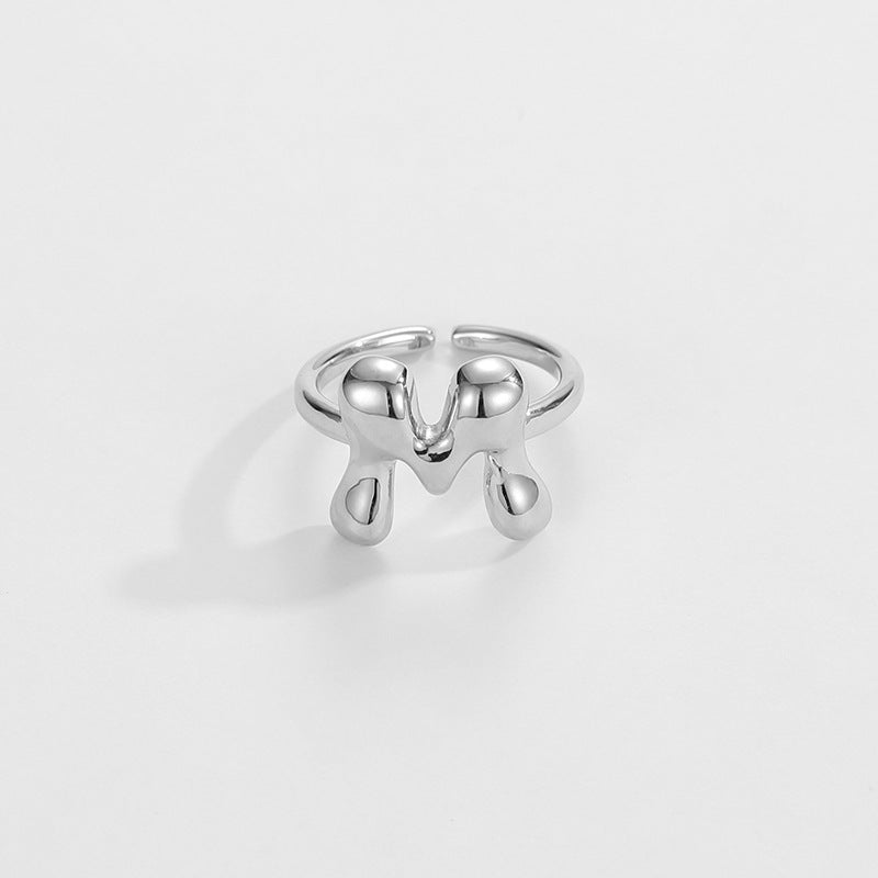 BowLift | Cute Bubble Letter Initial Ring