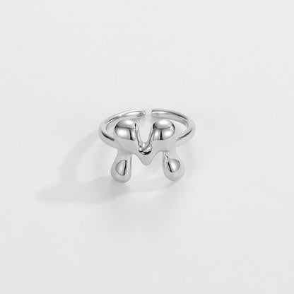 BowLift | Cute Bubble Letter Initial Ring