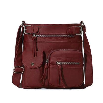 BowLift | Multi-Pocket Soft PU Shoulder Bag