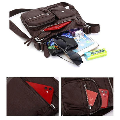BowLift | Multi-Pocket Soft PU Shoulder Bag