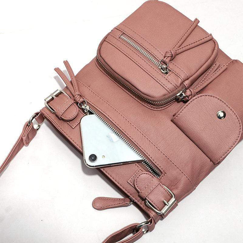 Skanto | Multi-Pocket Soft PU Shoulder Bag