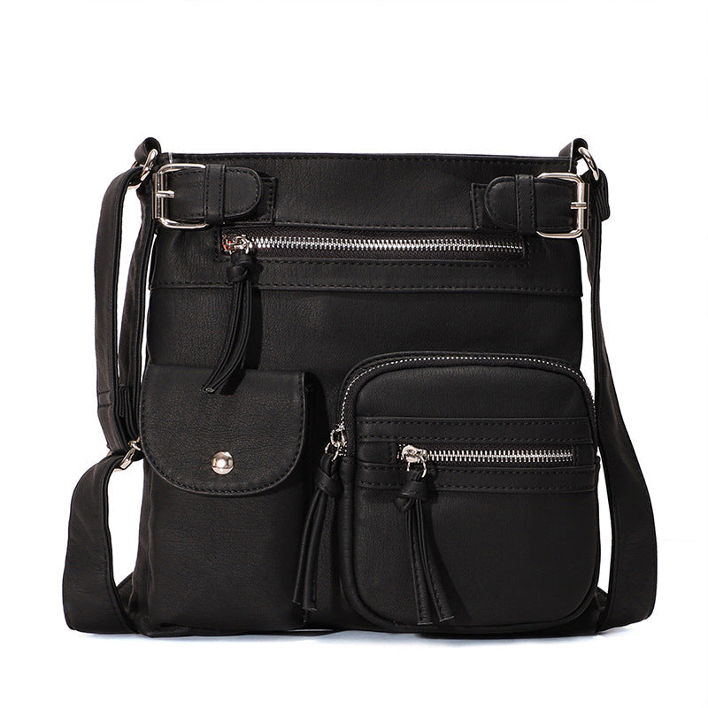 BowLift | Multi-Pocket Soft PU Shoulder Bag