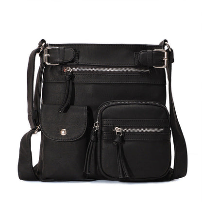 BowLift | Multi-Pocket Soft PU Shoulder Bag