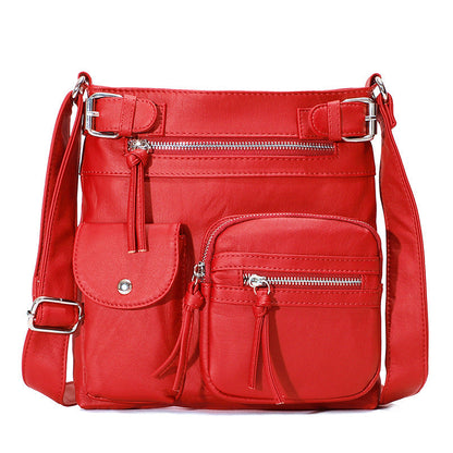 BowLift | Multi-Pocket Soft PU Shoulder Bag