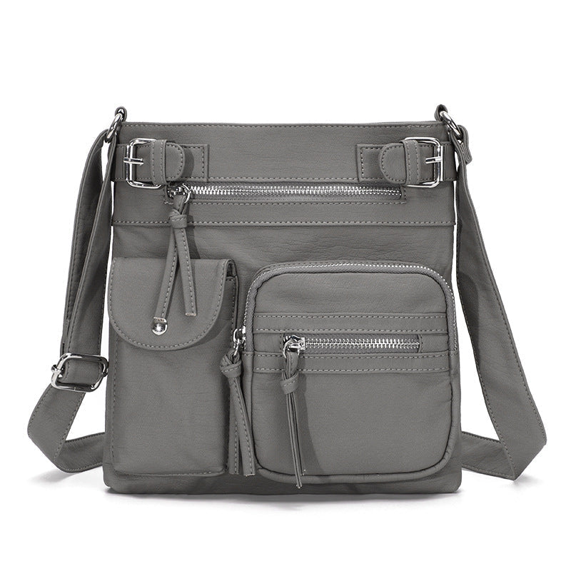 BowLift | Multi-Pocket Soft PU Shoulder Bag