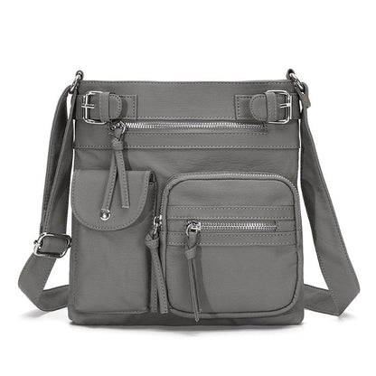 BowLift | Multi-Pocket Soft PU Shoulder Bag