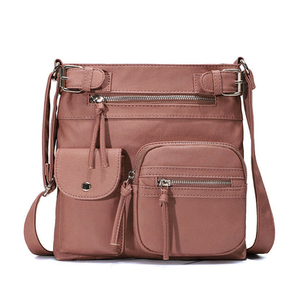 BowLift | Multi-Pocket Soft PU Shoulder Bag