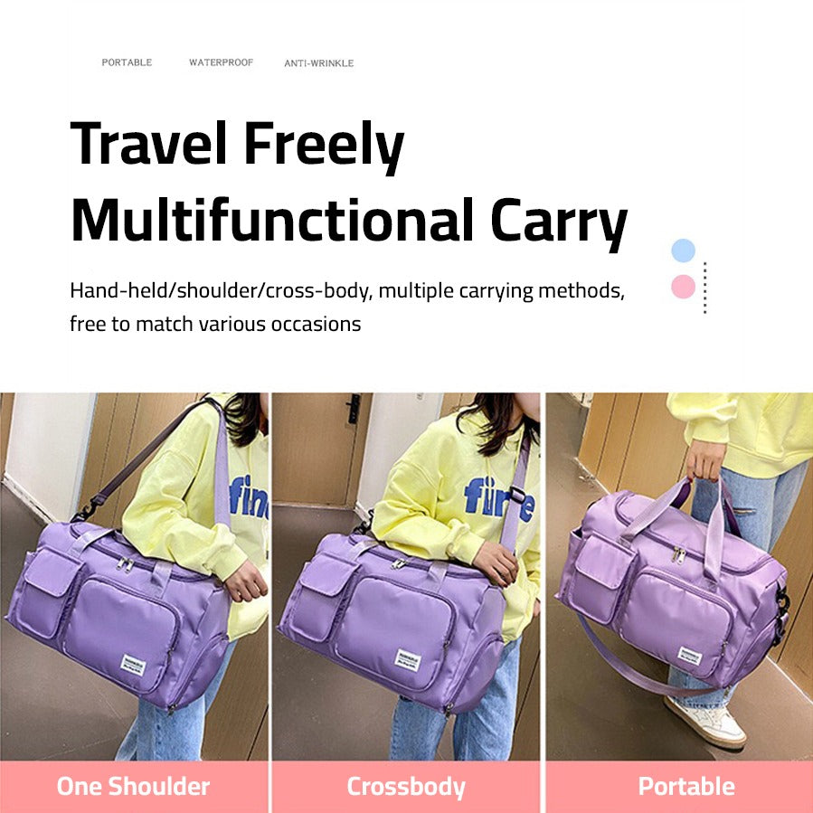 Skanto | Multi-Pocket Travel Bag, Sports & Gym Bag with Separate Shoe Compartment