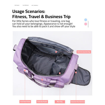 Skanto | Multi-Pocket Travel Bag, Sports & Gym Bag with Separate Shoe Compartment