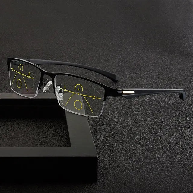 Multifocal progressive reading glasses with anti-blue light | Brehn