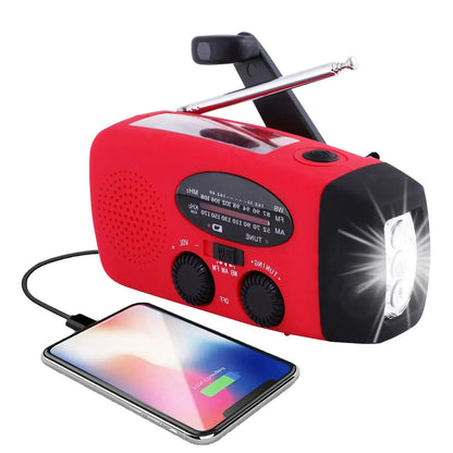 Skanto | PowerSafe Mini Emergency Radio – Compact emergency radio with flashlight and power bank